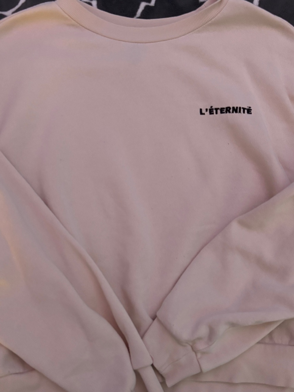 H&M Divided Cream Fleece Lined Crewneck Sweatshirt